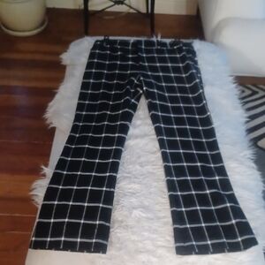 10 Crosby Derek Lam Black and White Grid Pants